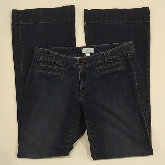 LOFT Denim - Ann Taylor LOFT Flared Jeans Medium Blue Wash 6